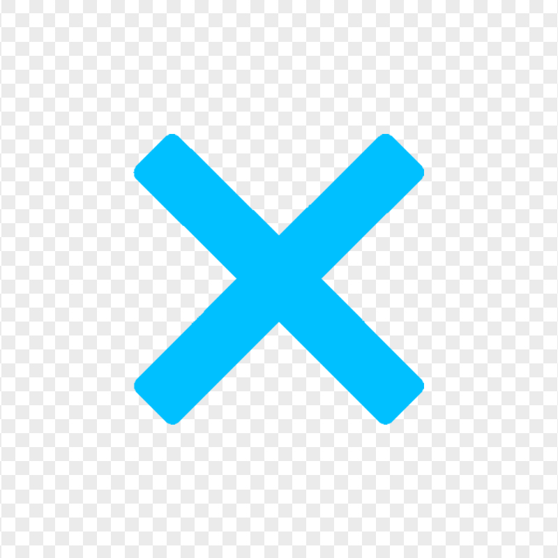 Close X Logo Blue Icon PNG