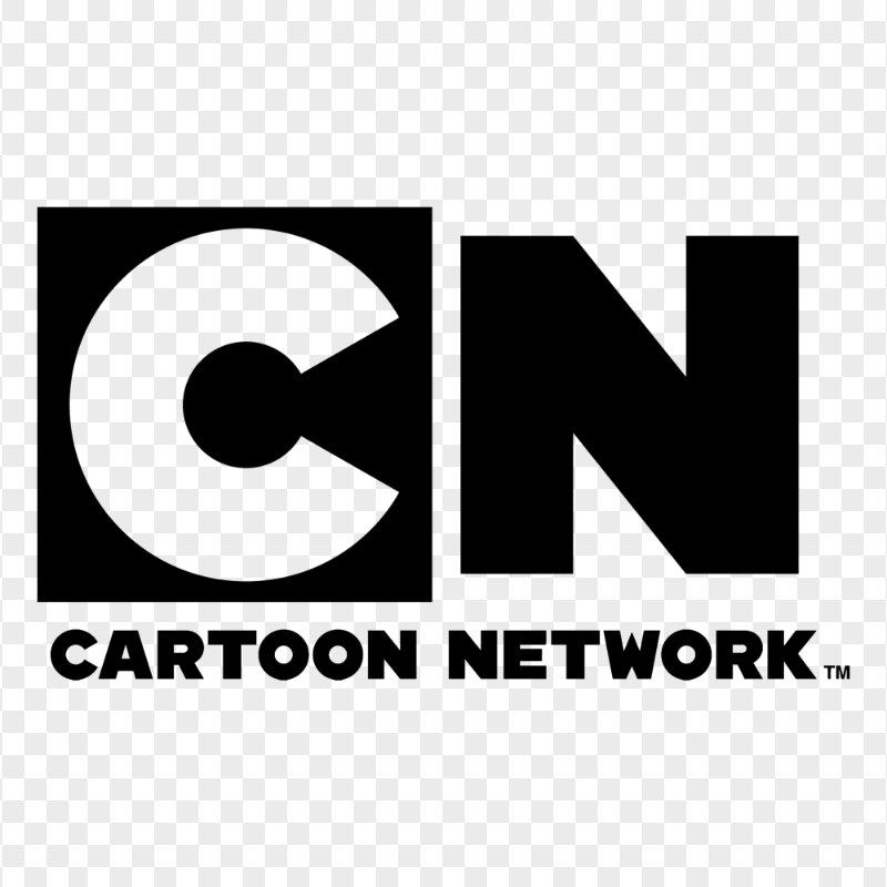 CN Cartoon Network Black Logo PNG Image