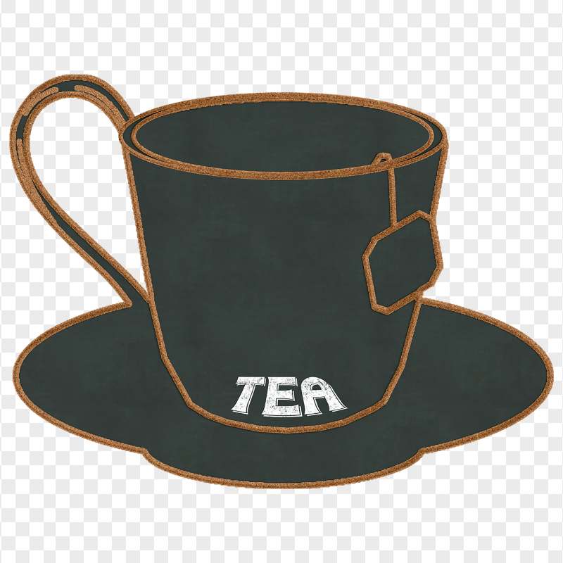 Coffee Tea Chalkboard Label Shape PNG