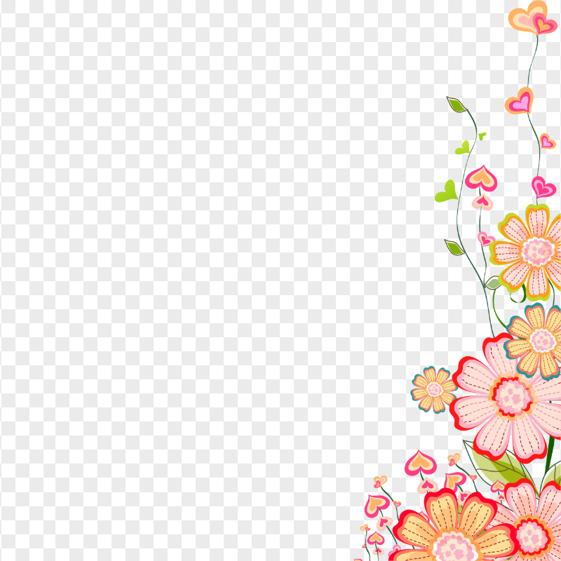 Colored Vector Flowers Floral Abstract