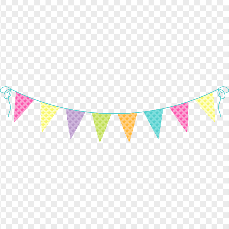 Colorful Bunting Pennant Banner Clipart PNG