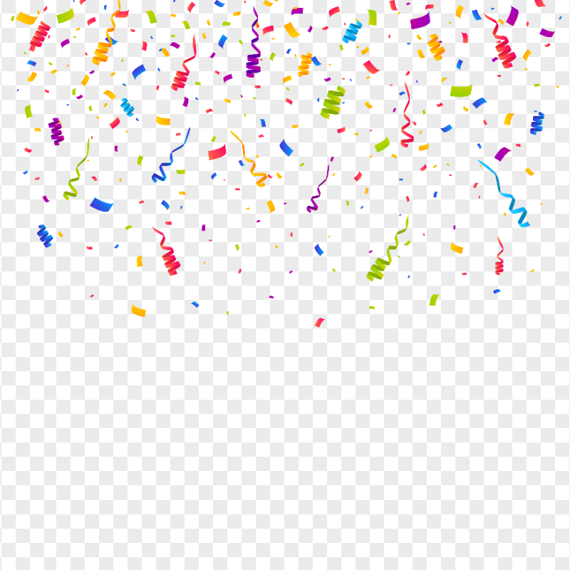 Colorful Confetti Festive Celebration Party HD PNG