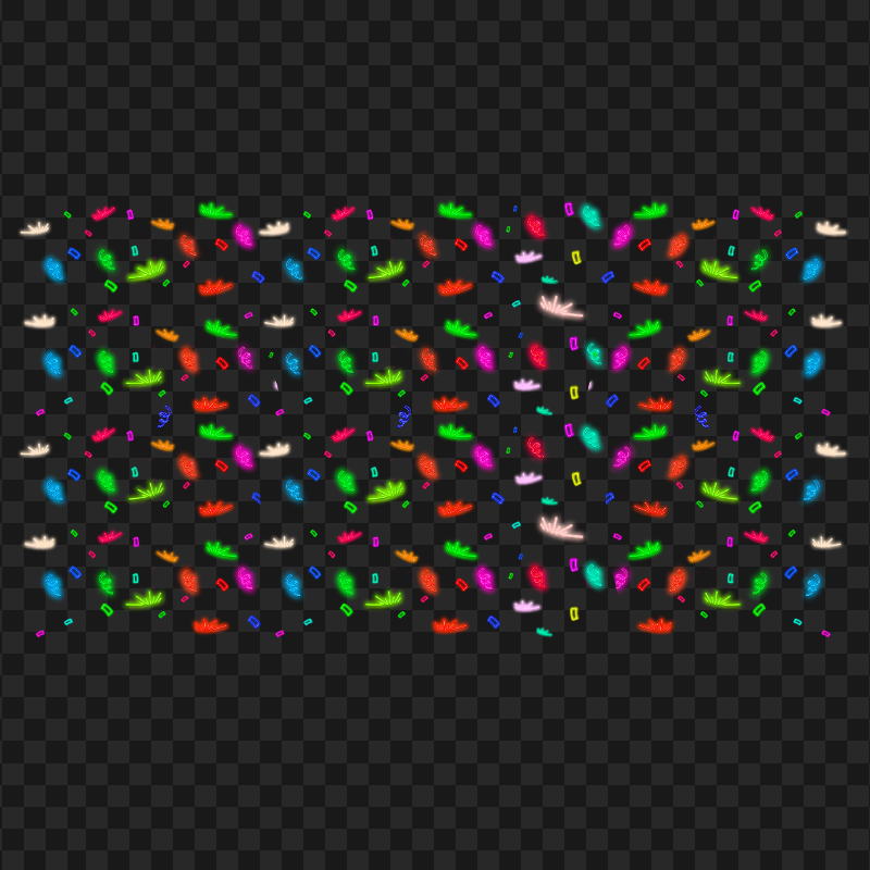 Colorful Confetti Neon Glowing Background HD PNG