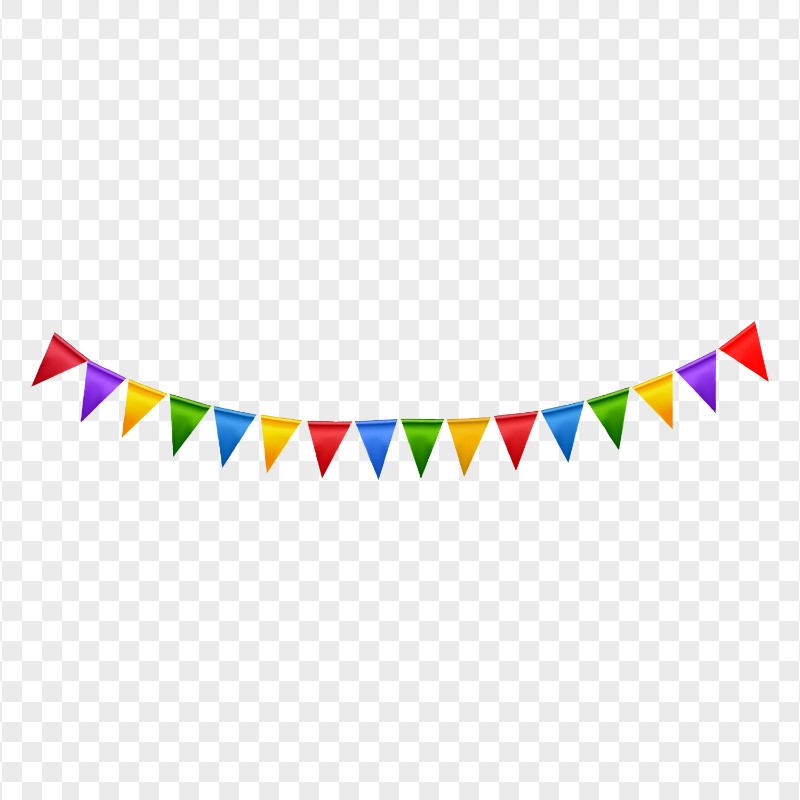 Colorful Pennant Banner PNG