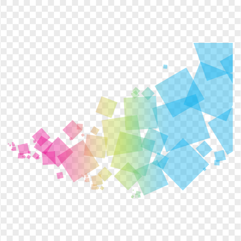 Colorful Square Cubes Geometry Shapes Abstract