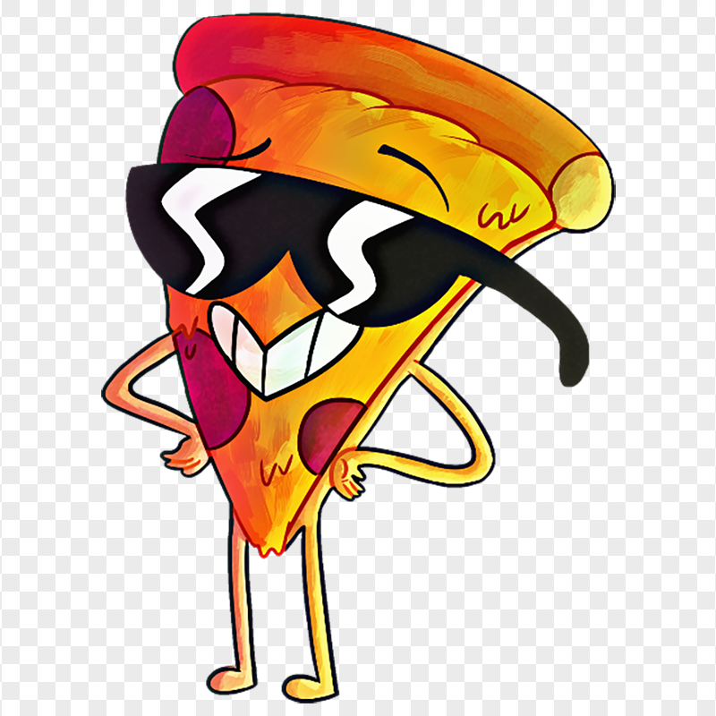 Cool Pizza Steve Illustration Character Transparent PNG