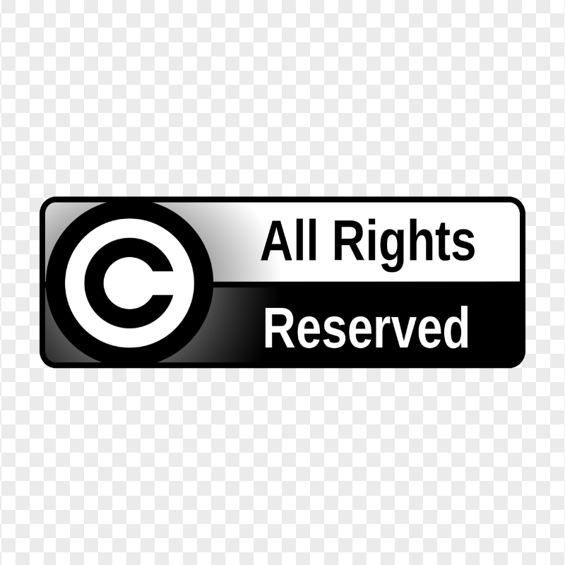Copyright All Rights Reserved Banner Logo PNG