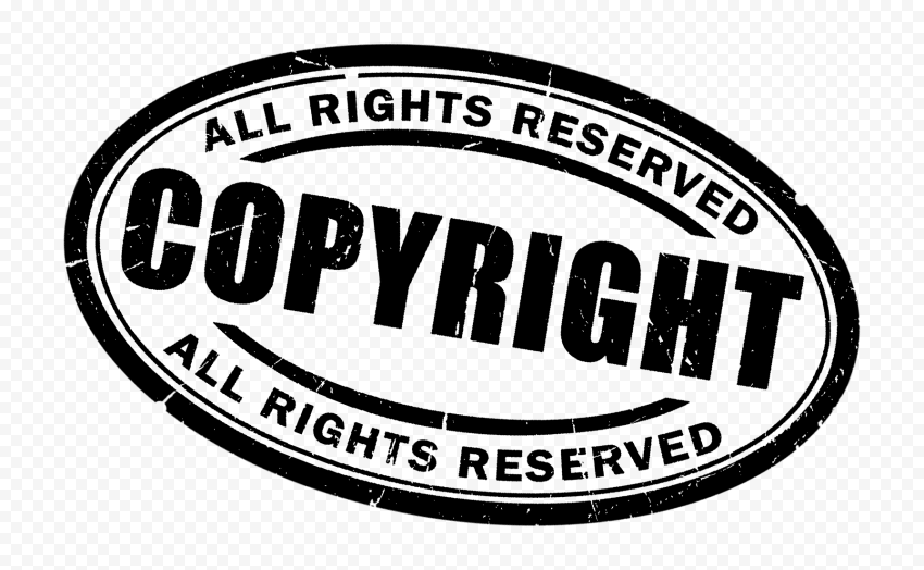 Copyright All Rights Reserved Blue Stamp HD PNG | Citypng