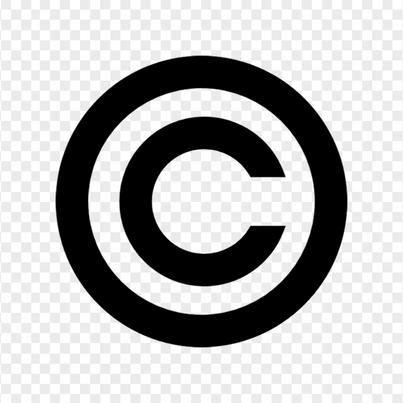 Copyright Round Black Logo Icon PNG