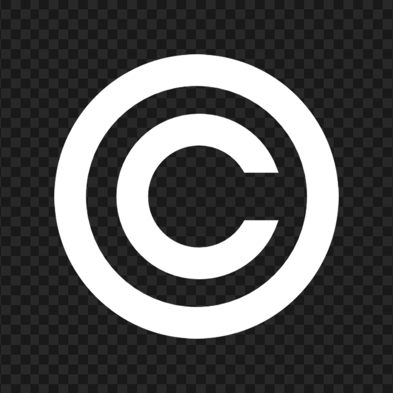 Copyright Round White Logo Icon HD PNG