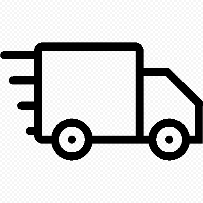 Courier Delivery Freight Black Truck Icon PNG IMG