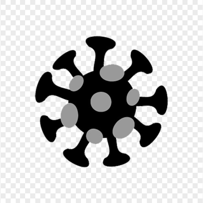 Covid 19 Coronavirus Shape Black Icon Vector