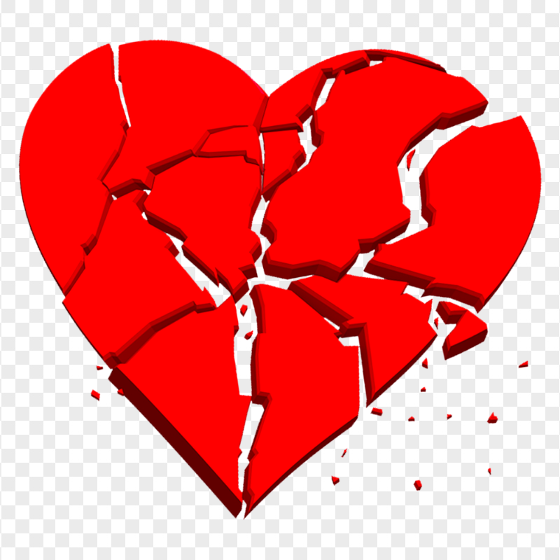 Cracked Broken Heart Love Transparent PNG