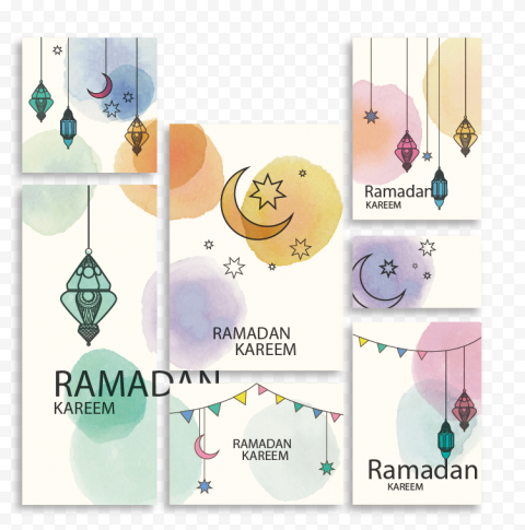 Creative Colorful English Ramadan Kareem Poster