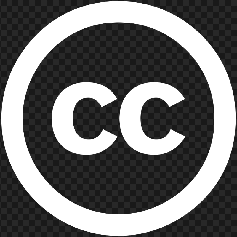 Creative Commons CC White Logo Symbol PNG
