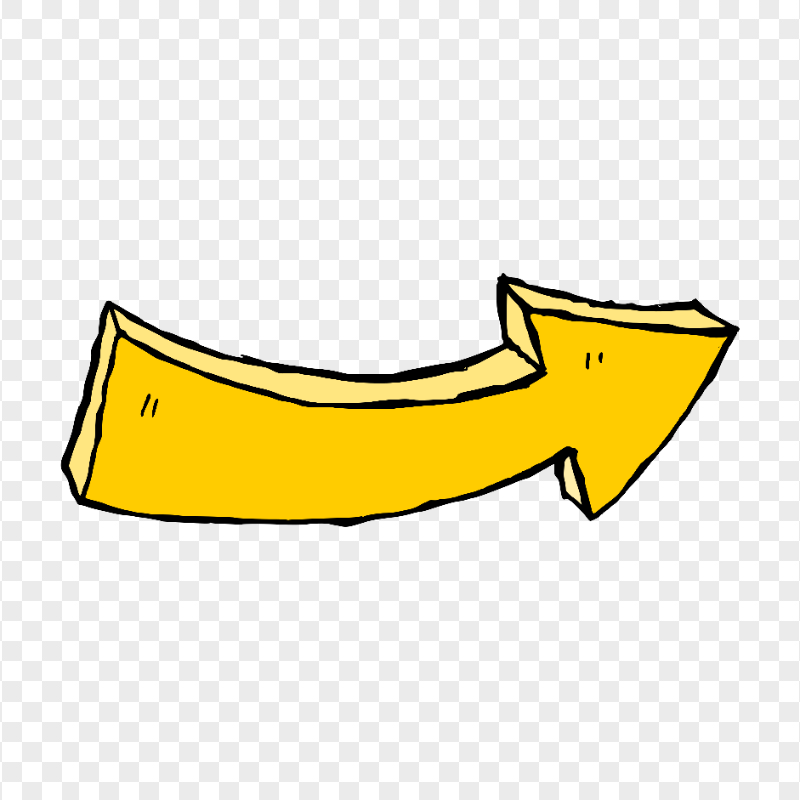 Curved Arrow Point Right Cartoon Clipart Comic