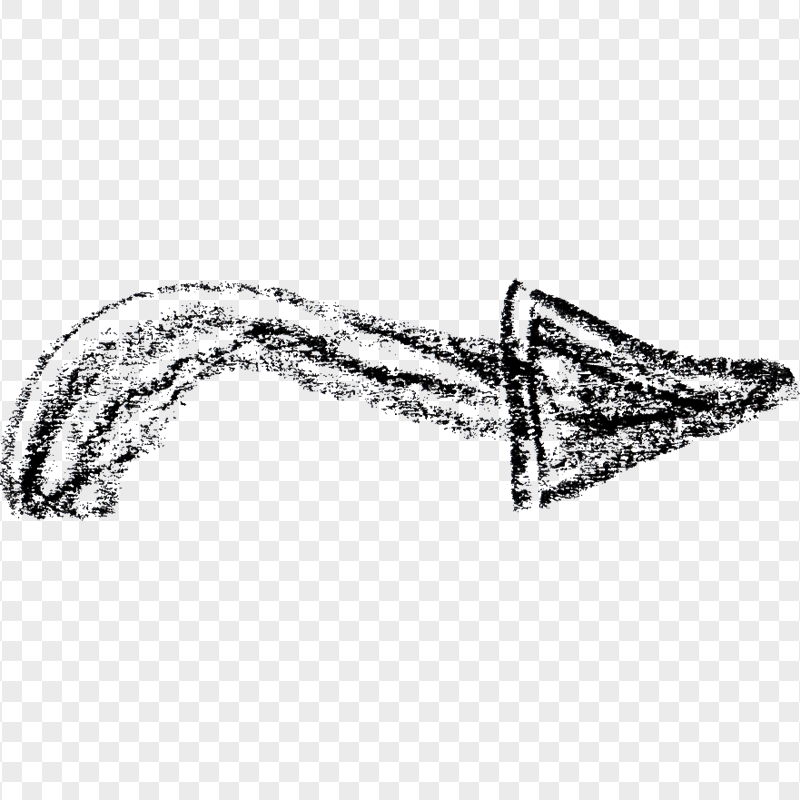 Curved Black Chalk Arrow Right Head