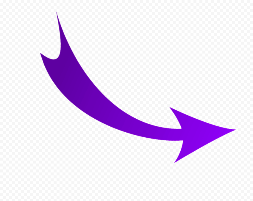 Curved Down Right Purple Arrow HD PNG