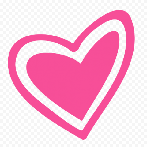 Cute Pink Heart Love Valentine Download PNG