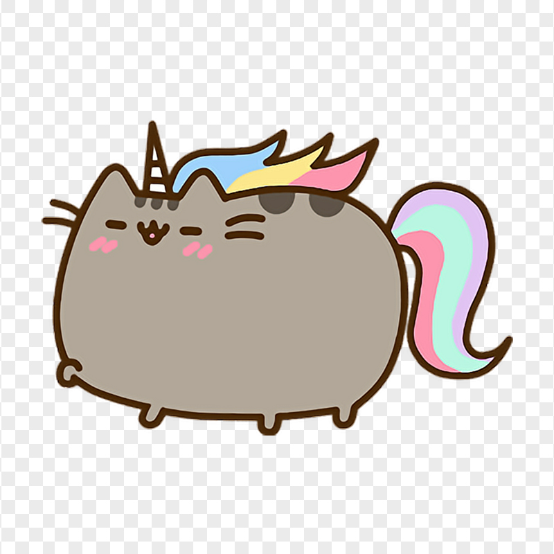 Cute Pusheen Unicorn Cat Transparent Background