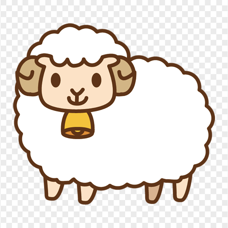 Cute White Sheep Clipart