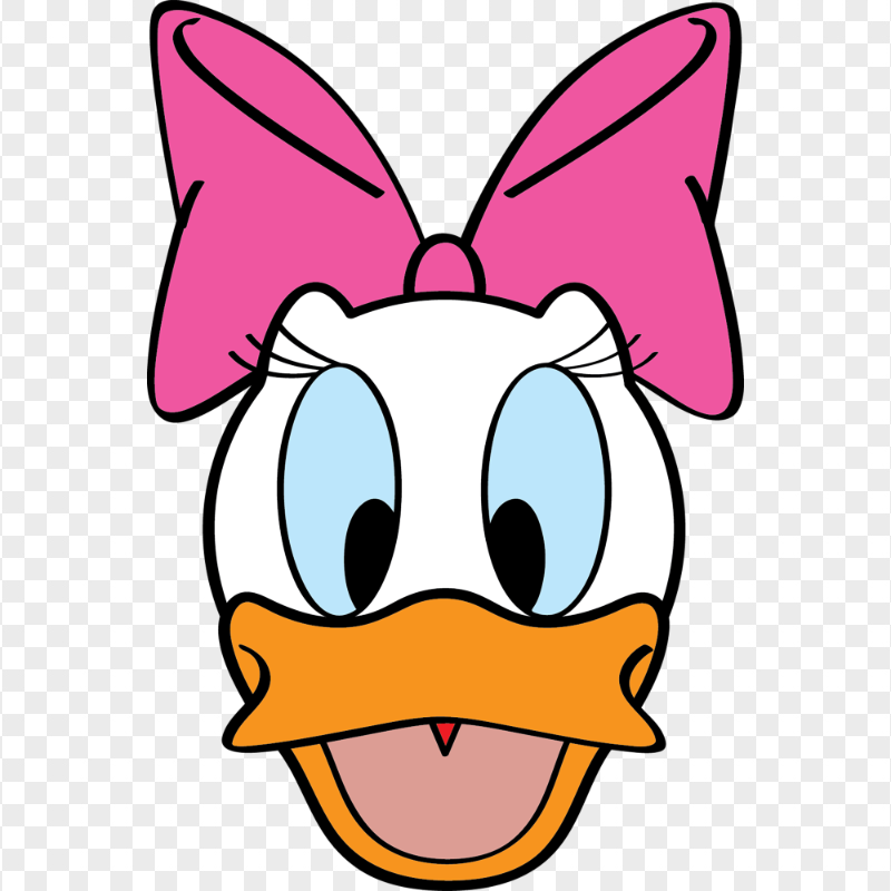 Daisy Duck Face Cartoon Clipart PNG