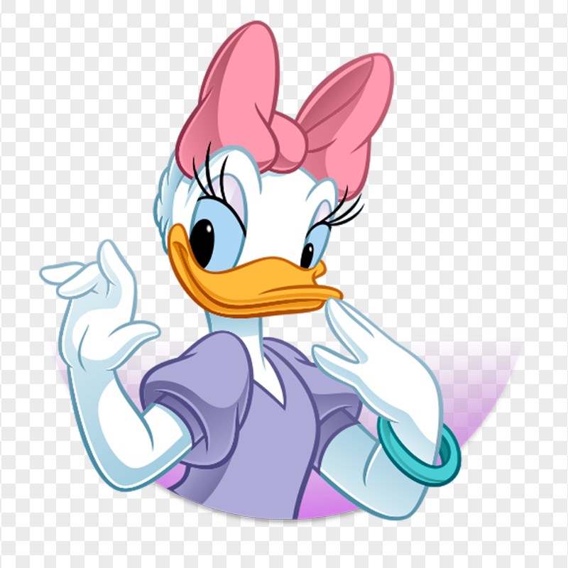 Daisy Duck Face Mickey Mouse Round Logo PNG Image