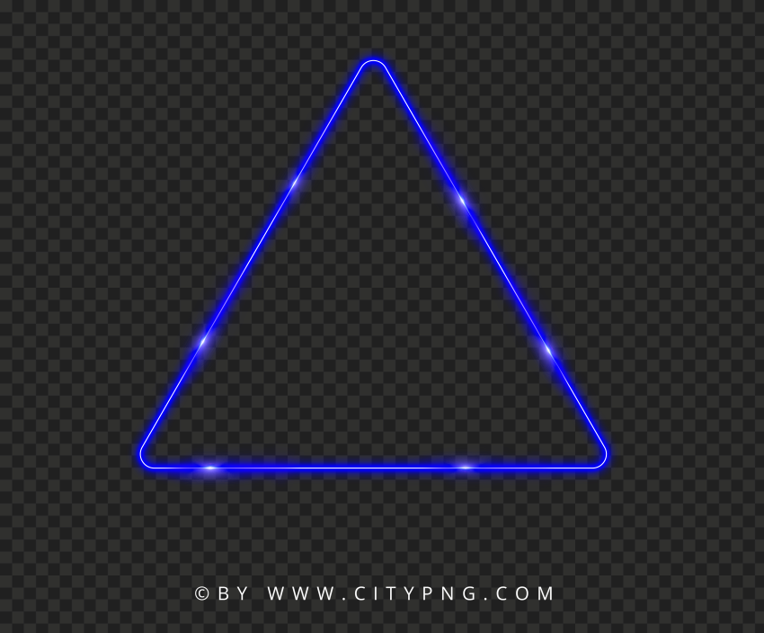 Double Triangle Background HD Neon Blue Double Triangle With Flare Effect PNG | Citypng