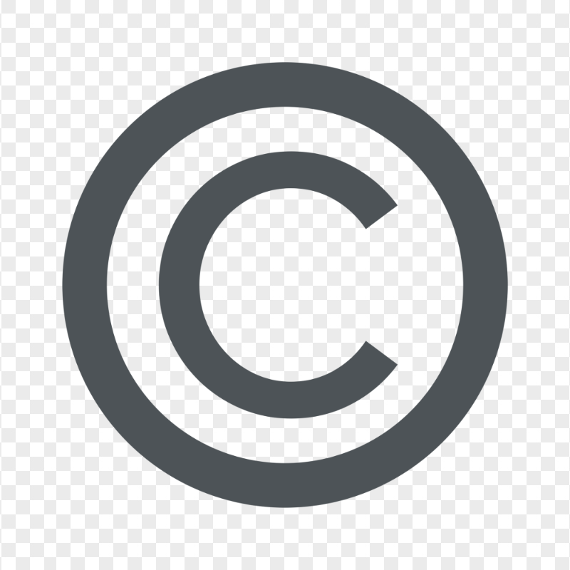 Dark Gray Copyright Sign Symbol Logo ©