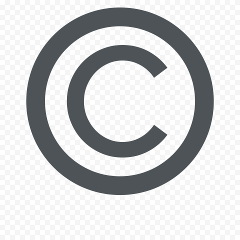 Dark Gray Copyright Sign Symbol Logo ©