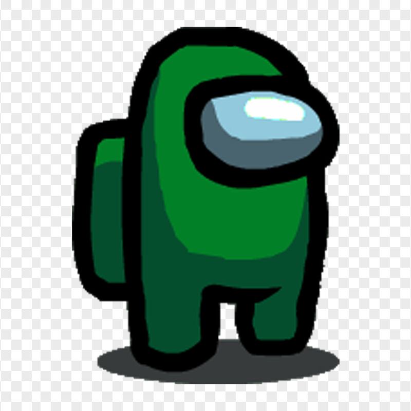 Dark Green Among Us Character PNG
