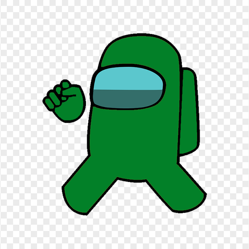 Dark Green Among Us Vector Character PNG