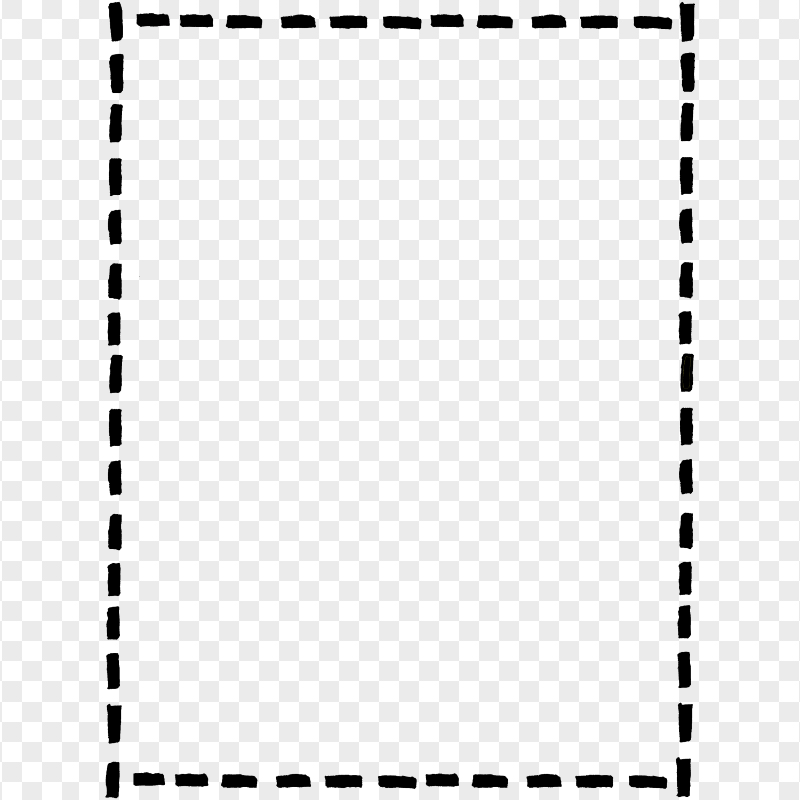 Dashed Black Line Frame FREE PNG