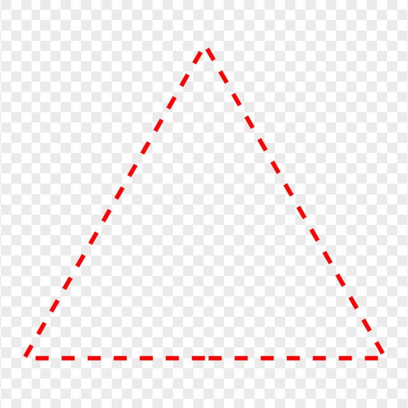 Dashed Red Triangle Transparent Background