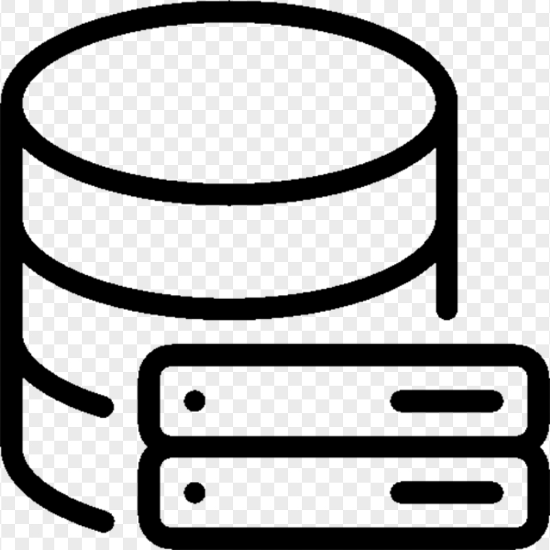 Database DB Server Black Icon FREE PNG