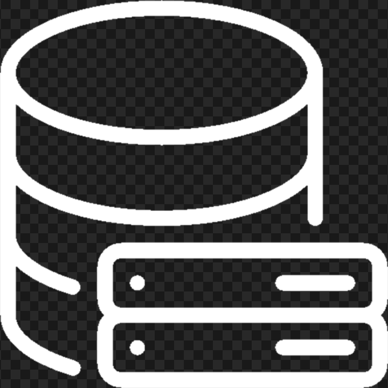 Database DB Server White Icon Download PNG