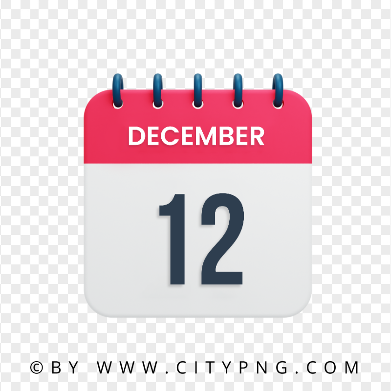 December 12th Date Vector Calendar Icon HD Transparent PNG