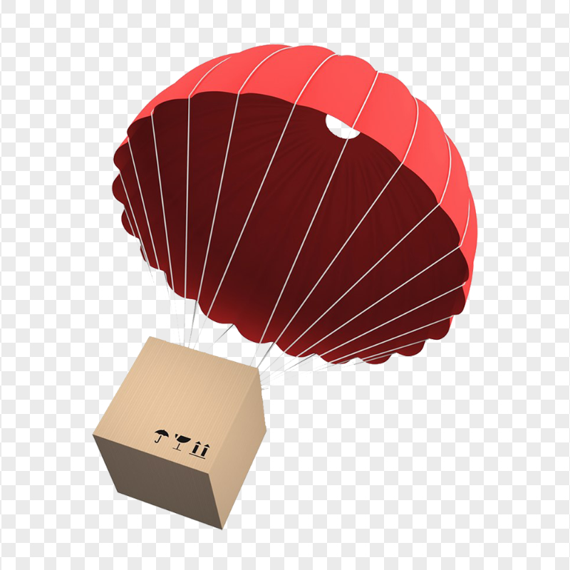 Delivery Shipping Parachute Packing Box Illustration