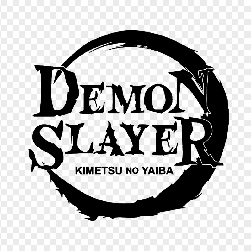 Demon Slayer Kimetsu No Yaiba Black Logo HD PNG