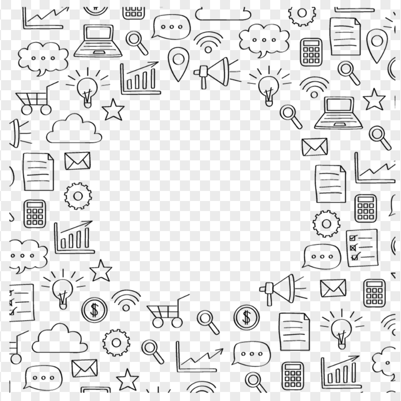Digital Marketing Drawing Elements Pattern Background
