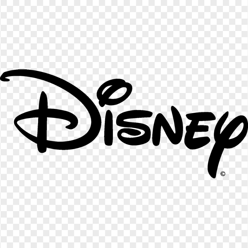 Disney Company Typography Black Logo PNG