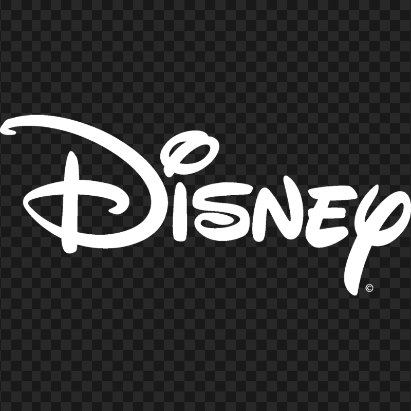 Disney Company Typography White Logo Image PNG