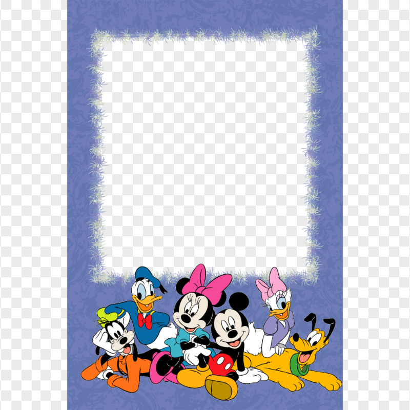 Disney Mickey Cartoon Characters Photo Frame PNG