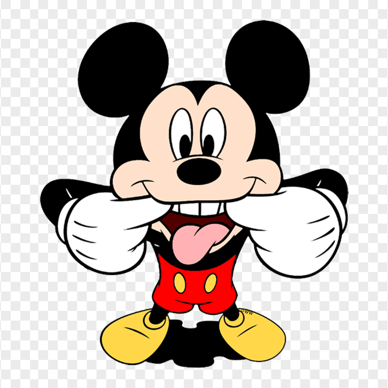 Disney Mickey Mouse Funny Face Image PNG