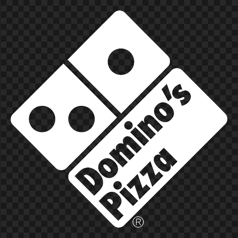 Dominos Pizza White Logo Image PNG