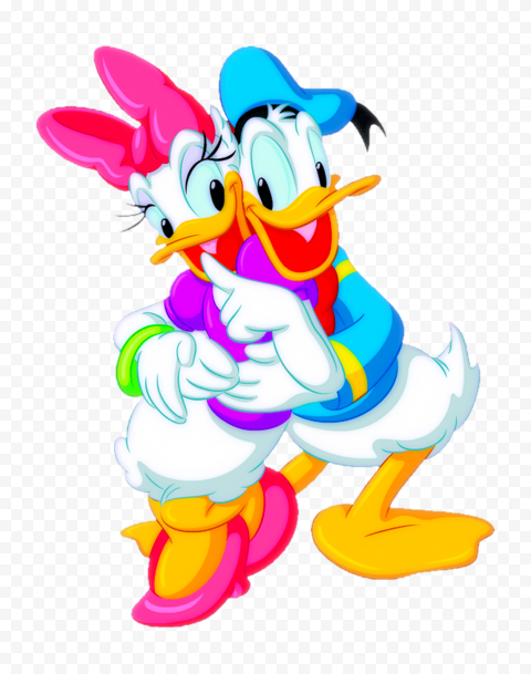 Donald Duck And Daisy Duck In Love PNG
