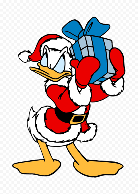 Donald Duck Christmas Santa Costume PNG Image | Citypng