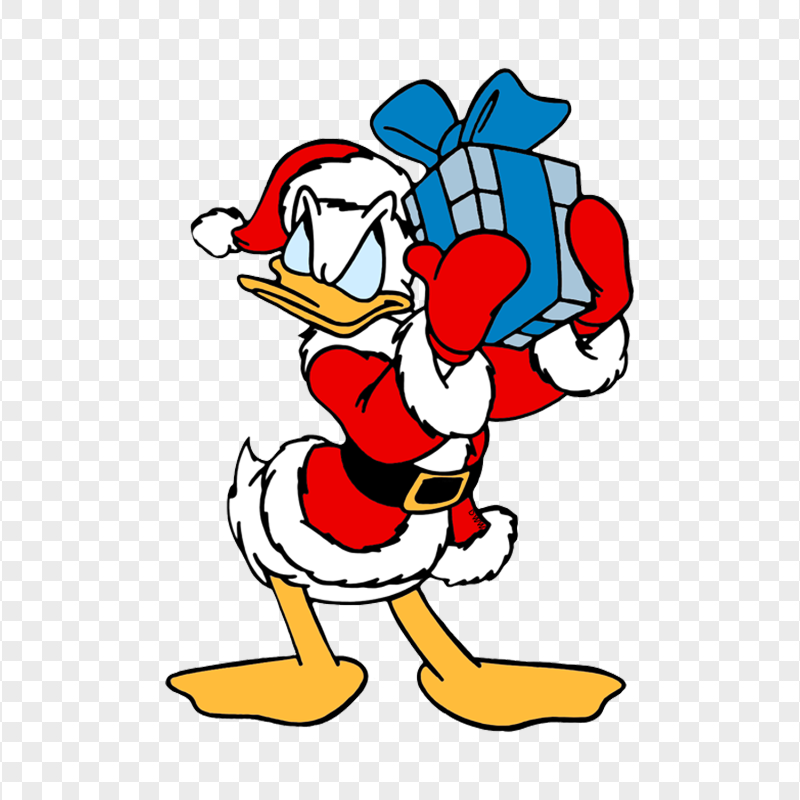 Donald Duck Christmas Santa Costume PNG Image