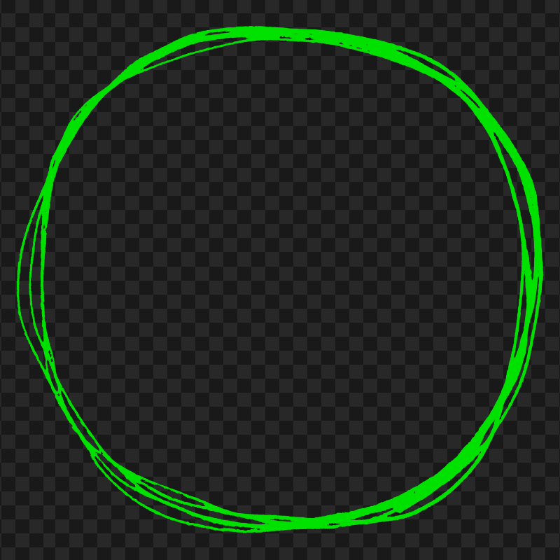 Doodle Pencil Sketch Drawing Green Circle PNG