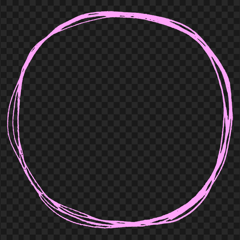 Doodle Pencil Sketch Drawing Pink Circle PNG Image